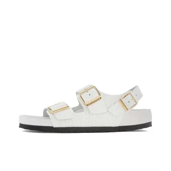 Birkenstock Milano Embossed Leather Narrow Fit Sandals 'Emboss White' Women's