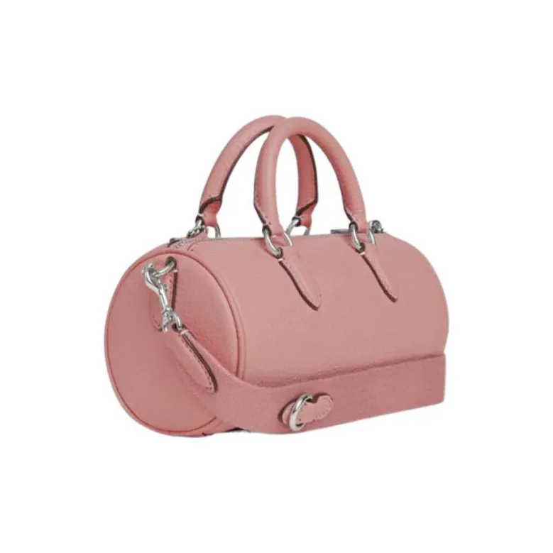 COACH Lacey Pebbled Leather Boston Bag, Handbag, Shoulder Bag, Crossbody Bag Trumpets Women's Light Pink-2