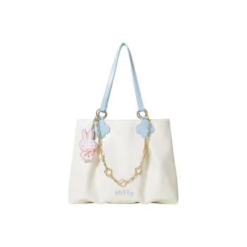 Miffy PU Tote Bag, Shopping Bag, Women's Bag, Shoulder Bag Women's White Blue/White