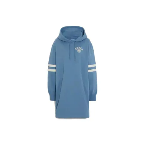 COACH Long-Sleeved Dresses Women's Blue