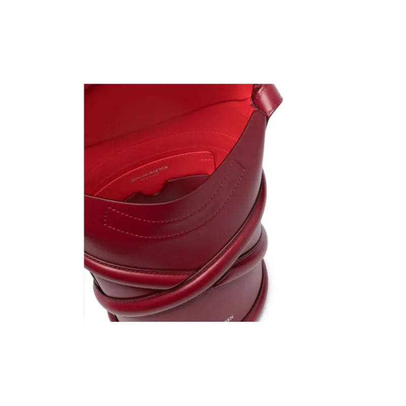 Alexander McQueen Cow Leather Bucket Bag Women's Deep Red-3