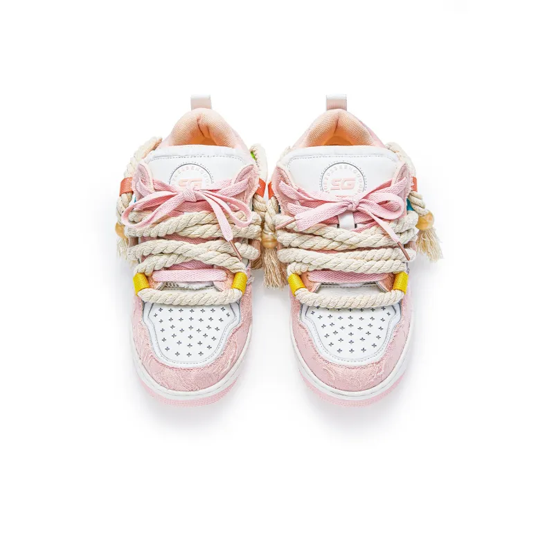 SENGUOGUO Skateboard Shoes For Summer Unisex Pink-3