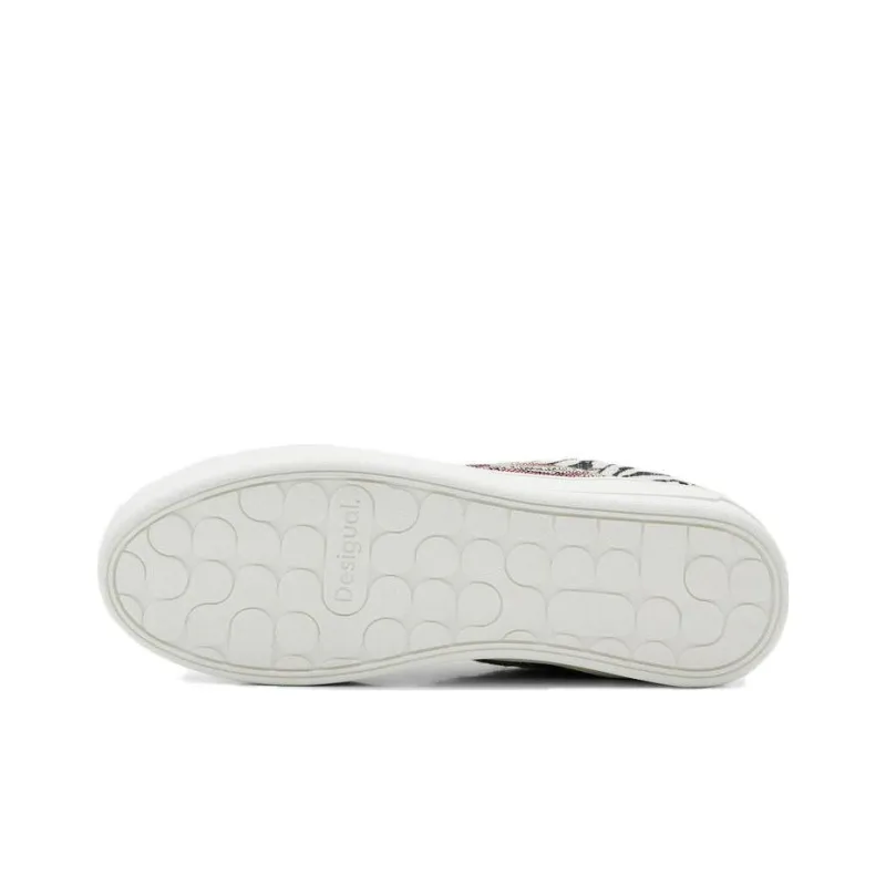 Desigual Stylish Skateboarding Shoes Women's White Blue-2