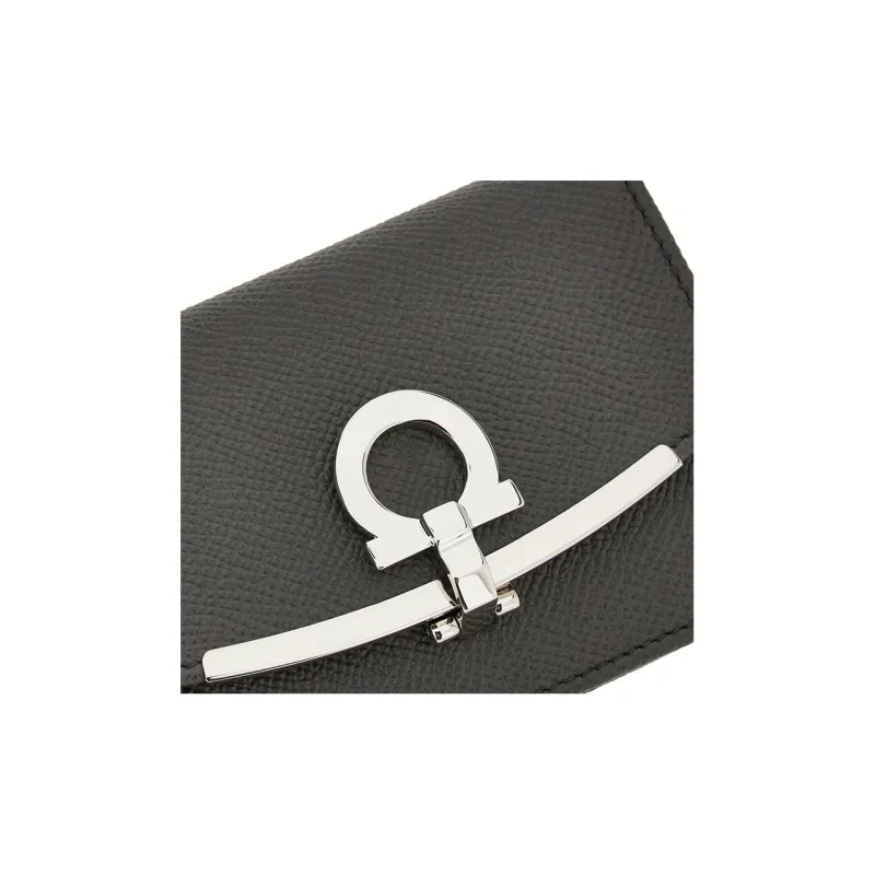Ferragamo Gancini Clip Coin Pouch Grey-4