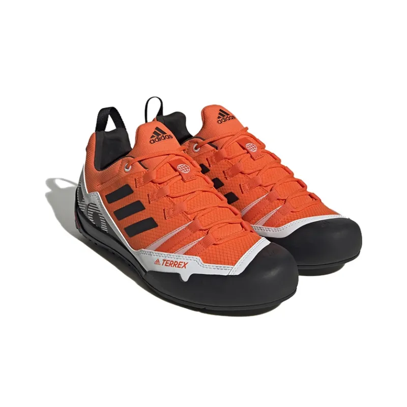 Adidas Terrex Swift Anti-Slip Wear-Resistant Low-Top Hiking Shoes Unisex Orange Black-2