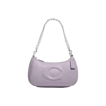 COACH Teri Leather Shoulder Bag, Handbag, Shoulder Bag Women's Taro Purple