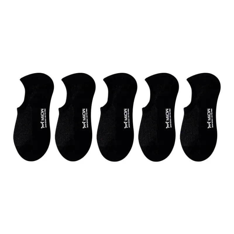 MIIOW No Show Socks Men's 5 Pack-12
