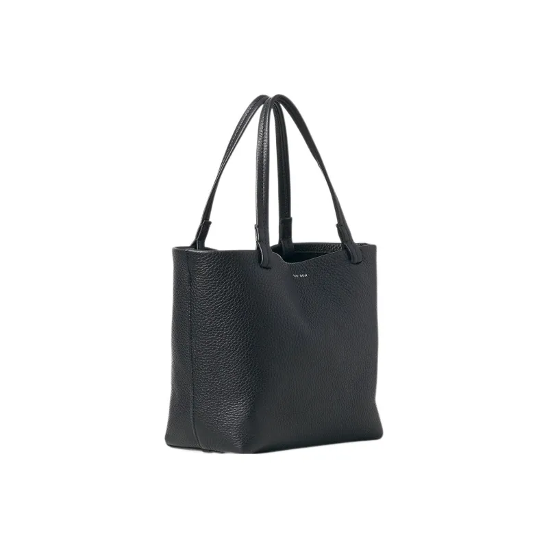 THE ROW Grained Calfskin Tote Bag, Shopping Bag, Shoulder Bag, Crossbody Bag, Handbag Trumpets Women's Black-2
