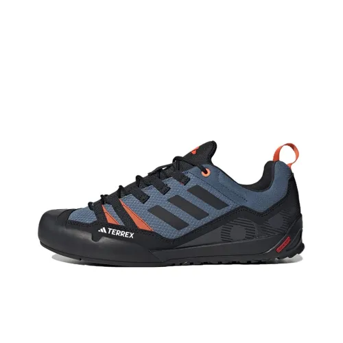 Adidas Terrex Swift Solo 2.0 Anti-Slip Wear-Resistant Low-Top Hiking Shoes Unisex Black Blue