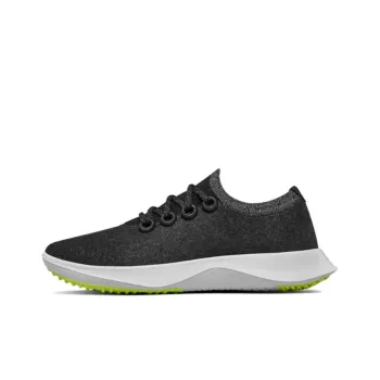 Allbirds Wool Dasher Slip-Resistant Low-Top Running Shoes Women's Black White Green