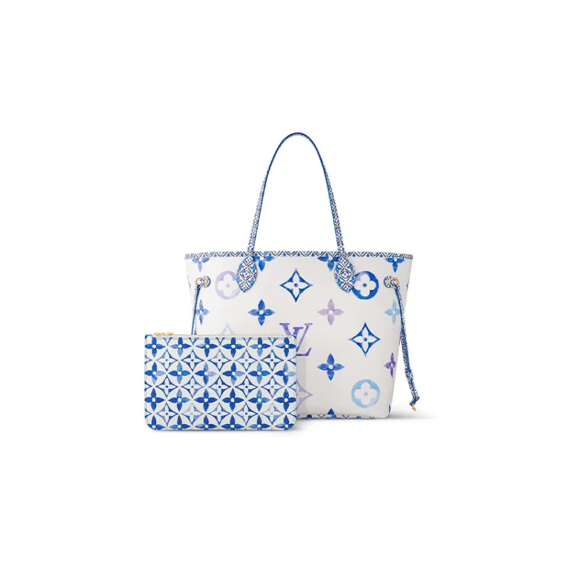 LOUIS VUITTON Neverfull Mm Monogram Blue-1