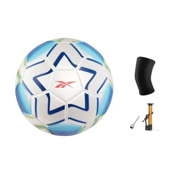 Reebok Size 5 Ball Soccer PVC Machine Stitched Soccer Ball Unisex Blue White