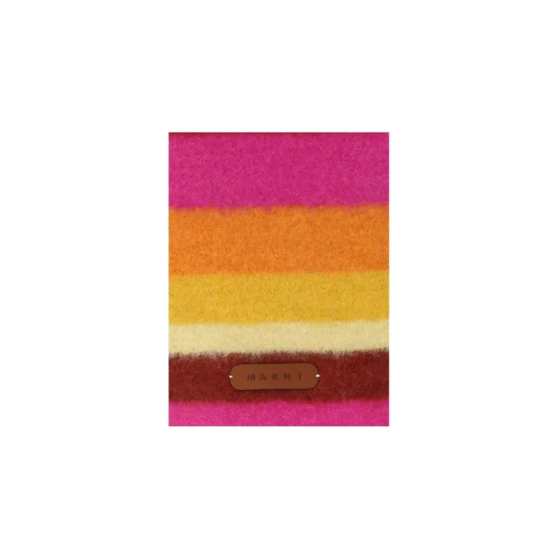 MARNI Striped Knit Scarf-1