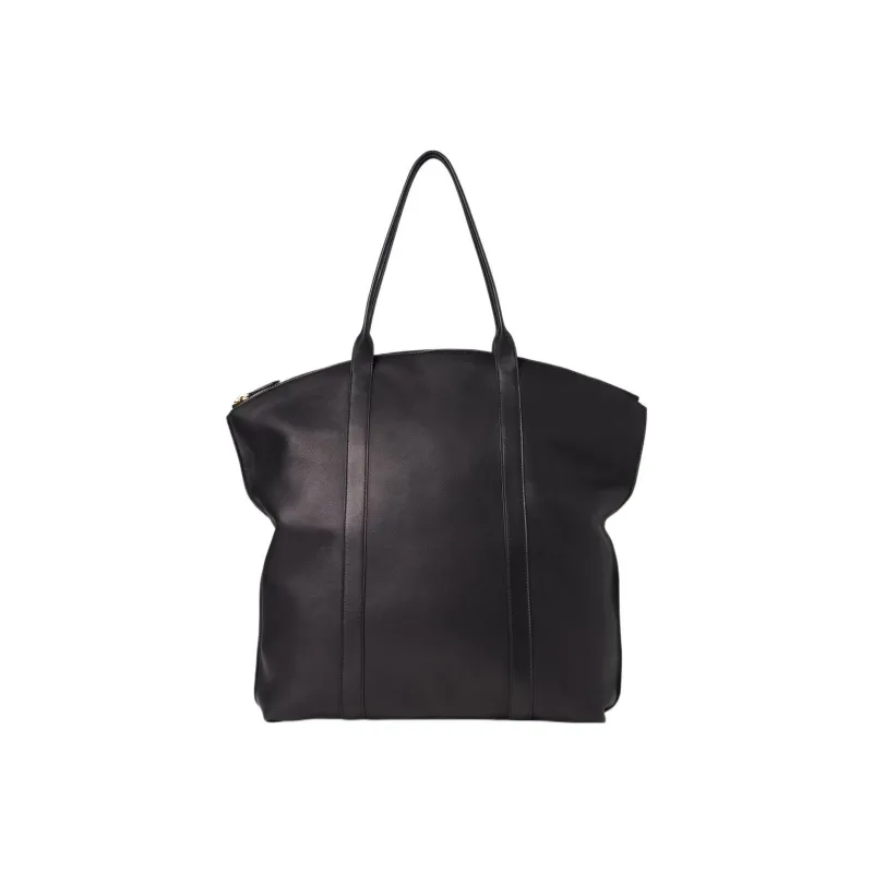 THE ROW Dante Leather Tote Bag Shopping Bag Handbag Extra Large Women's Black-0