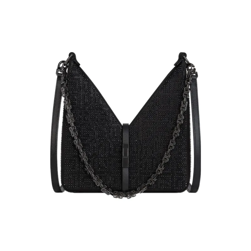 GIVENCHY Cut out Sheepskin Shoulder Bag, Crossbody Bag Mini Women's Black-0