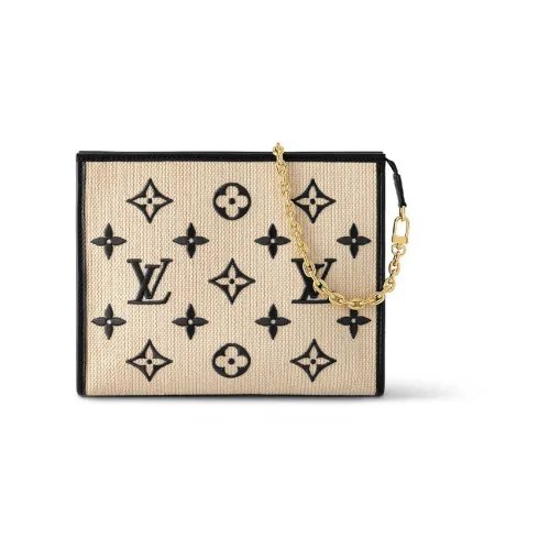 LOUIS VUITTON Toiletry Pouch On Chain Black