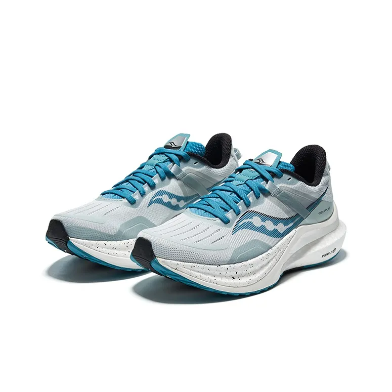 Saucony Tempus Cushioning, Breathable, Supportive, Lightweight Low Top Marathon Running Shoes Women's Light Blue-2