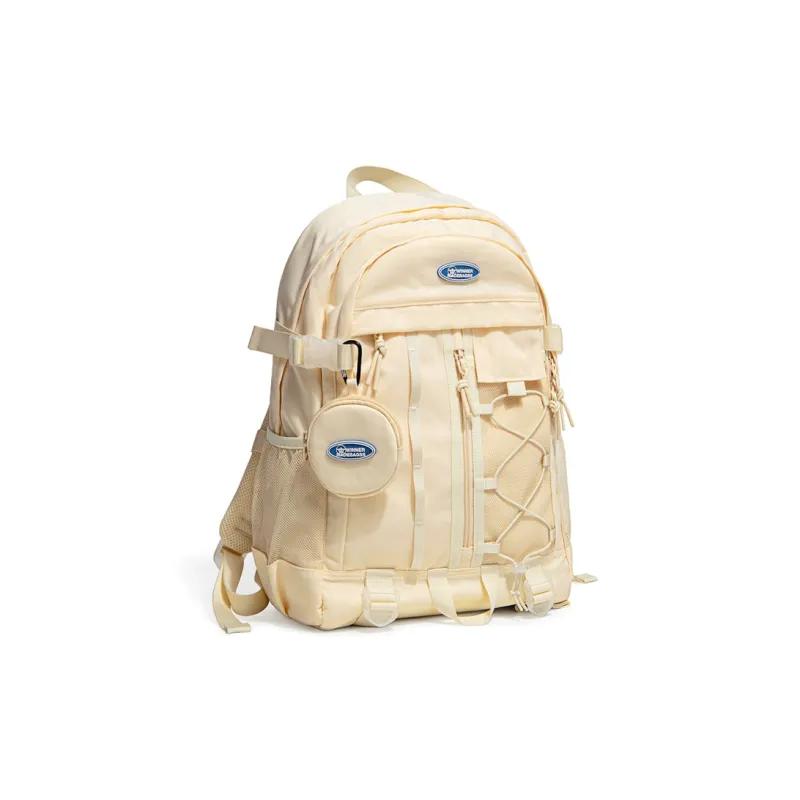 WINNER Polyester Backpack Large Size Unisex Ecru/Light Gray/Light Blue-1
