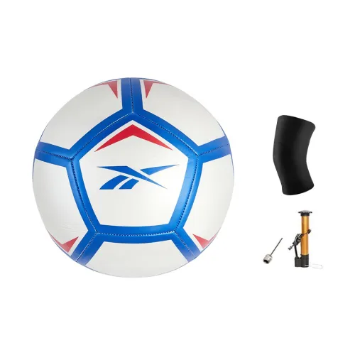 Reebok Size 5 Ball Soccer PVC Machine Stitched Soccer Ball Unisex White Blue