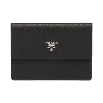 PRADA Saffiano Leather Card Holder Wallet Men's Black