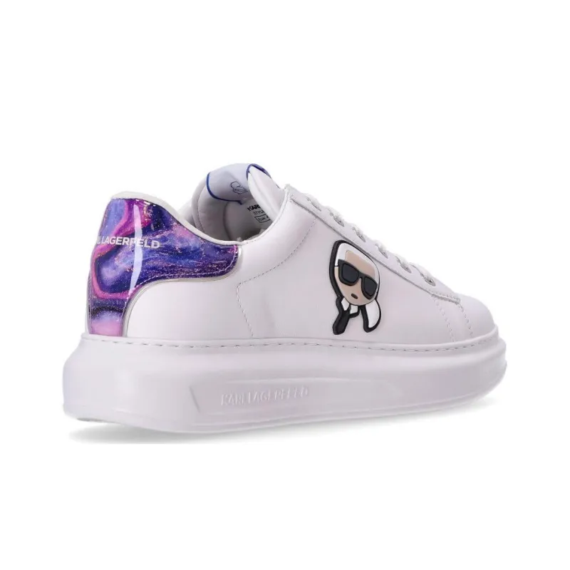 KARL LAGERFELD Stylish Skateboarding Shoes Men's White Purple-4