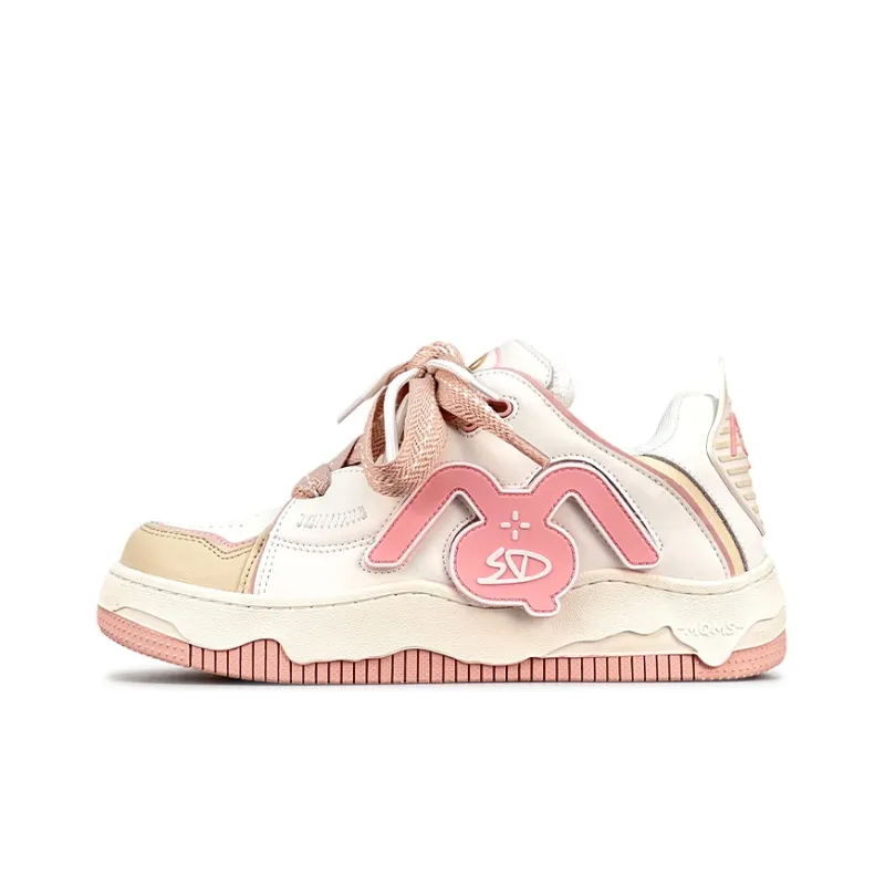 LuzaoT SUPER DRAG Skateboard Shoes Unisex Cherry Blossom Pink-0