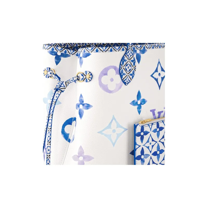 LOUIS VUITTON Neverfull Mm Monogram Blue-5