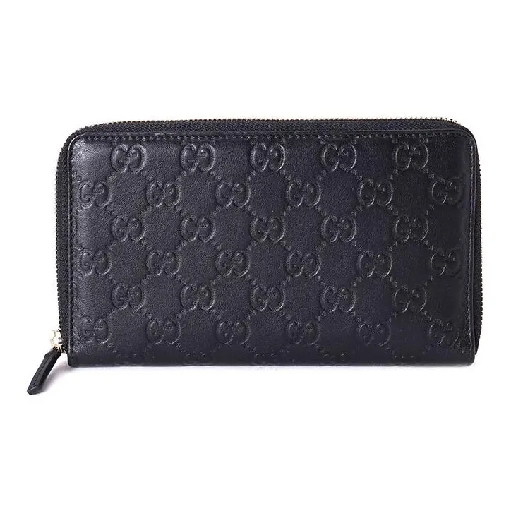 GUCCI Leather Clutch Regular Men's Black-0