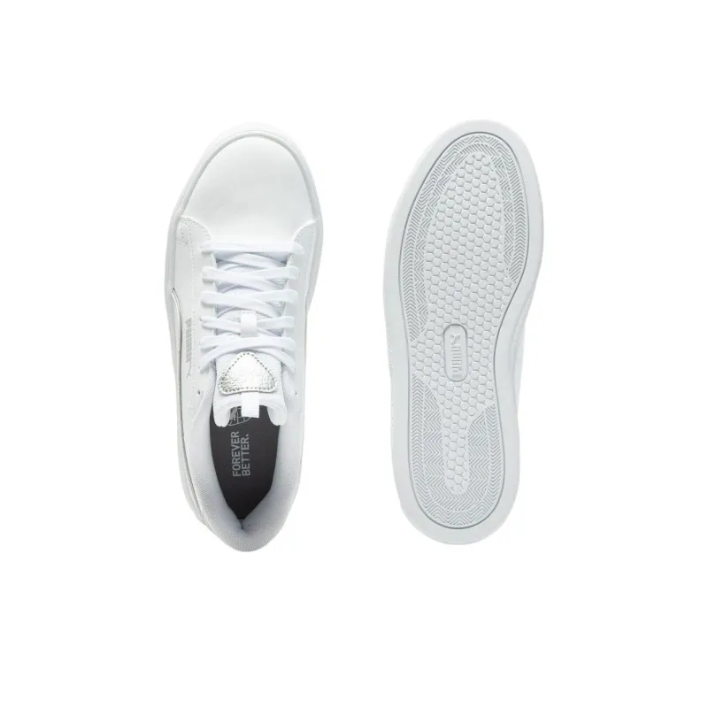 PUMA SmashPlatform V3 Pop Up Metallics 'White' Women's-4