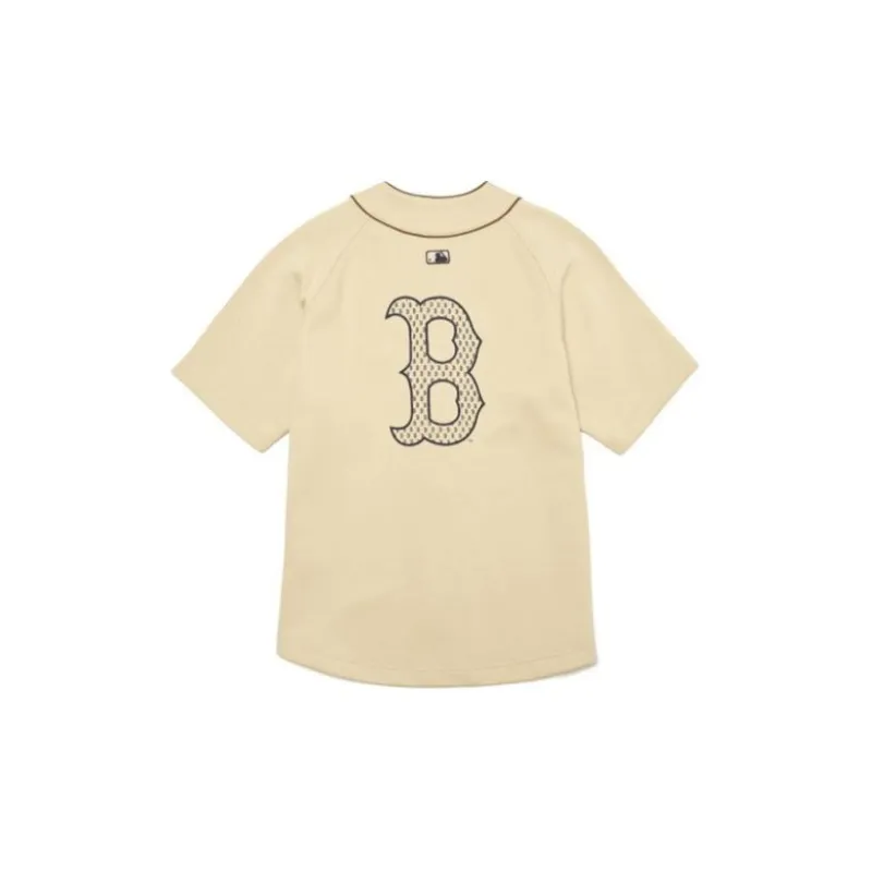 MLB T Shirt Unisex Beige Yellow-1