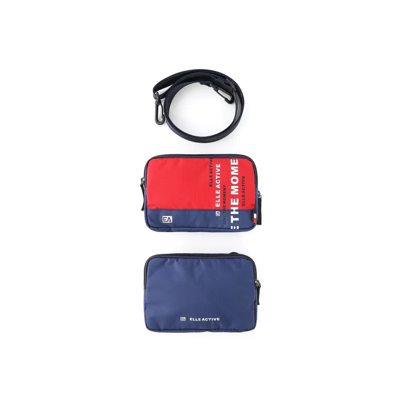 Elle Active Fabric Creative Shoulder Bag, Crossbody Bag Women's Red/Blue Color-3