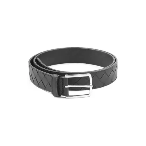 Bottega Veneta Leather Belts Men Blue Gray