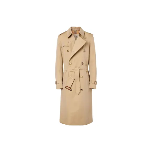 Burberry Trench Coats Men Gray Yellow