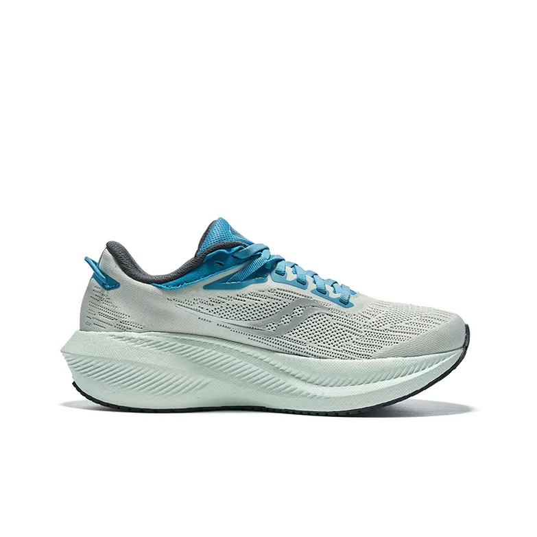 Saucony Triumph 21 Cushioning Lightweight Low Top Training Running Shoes Women's Gray-1