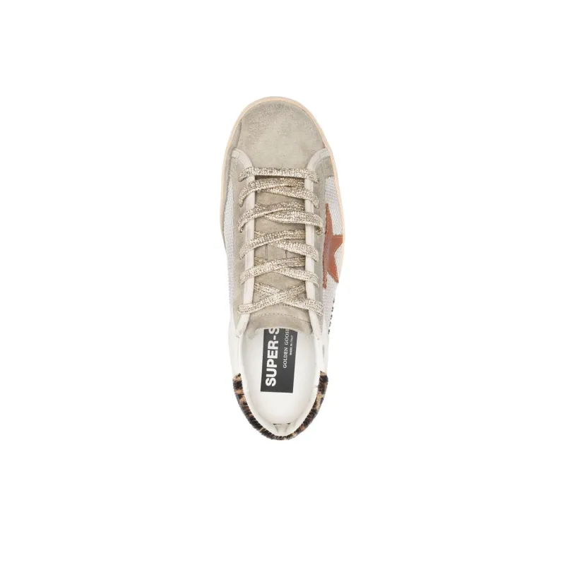 Golden Goose Super Star Stylish Skateboarding Shoes Women's Gray Orange Vintage Version-2