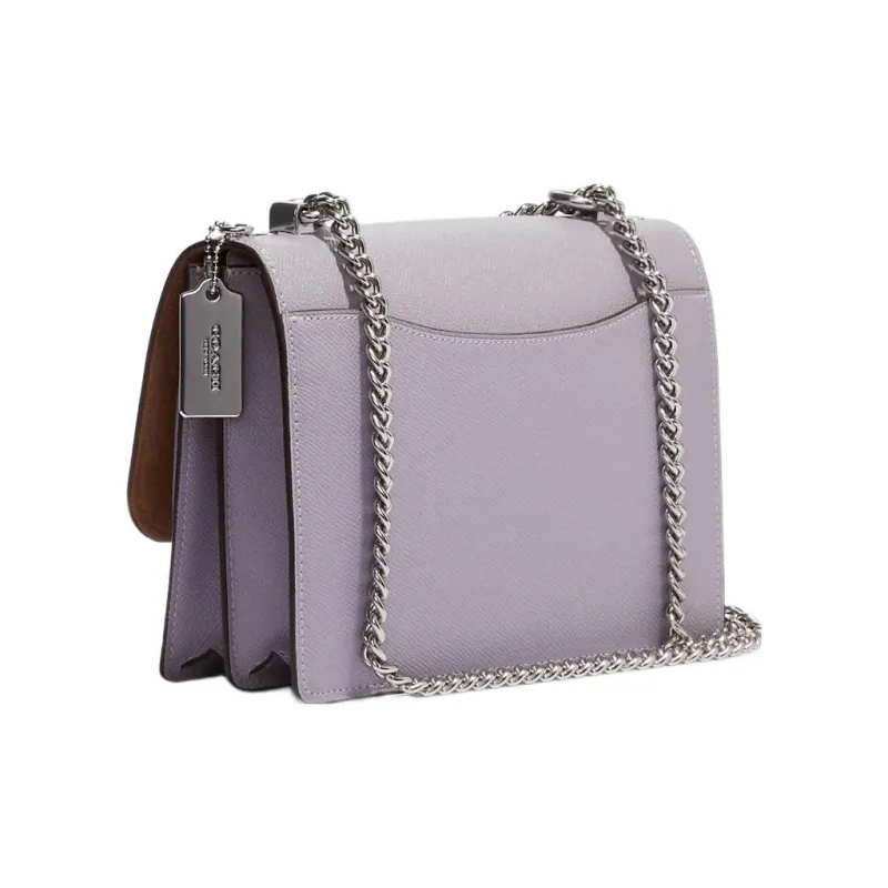 COACH Klare Leather Envelope Bag, Crossbody Bag, Shoulder Bag Trumpets Women's Purple-2
