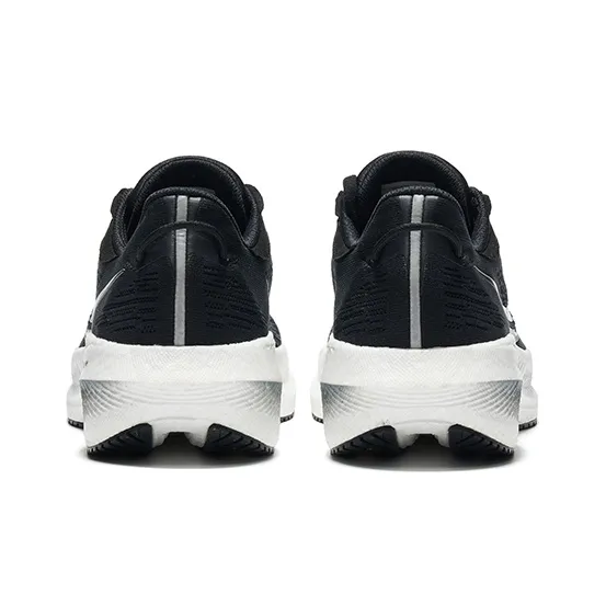 Saucony Triumph 21 Cushioned Wear Resistant Breathable Low Top Marathon Running Shoes Men's Black White-3