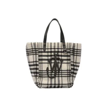 JW Anderson Checkered Logo Patch Tote Bag