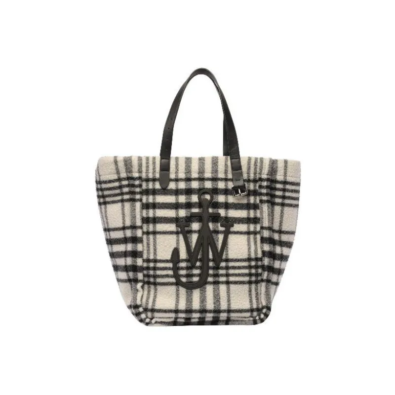 JW Anderson Checkered Logo Patch Tote Bag-0