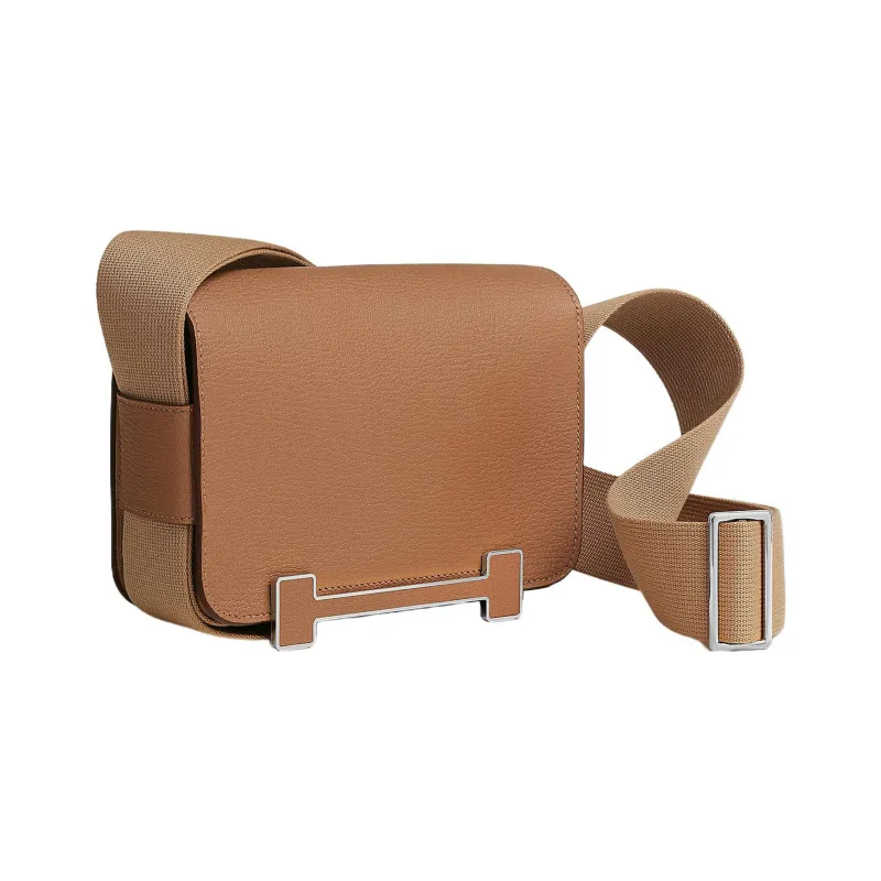 HERMES Geta Goatskin Wooden Sandal Bag Shoulder Bag Crossbody Bag Women's Brown-1