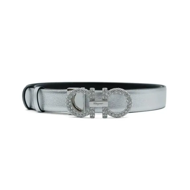 Ferragamo Rhinestone Buckle Belt-0