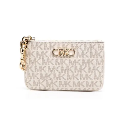 MICHAEL KORS PARKER Calfskin Wallets Card Holders Women's White