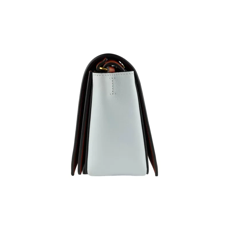 CELINE Frame Smooth Calf Leather Shoulder Bag Crossbody Bag Medium Size Women's Brown/Light Blue-2