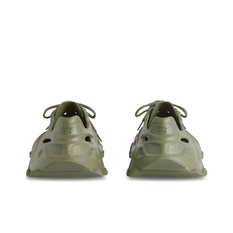 Balenciaga Hd Lace Up Cut Out Sneakers 'Olive Green'-4