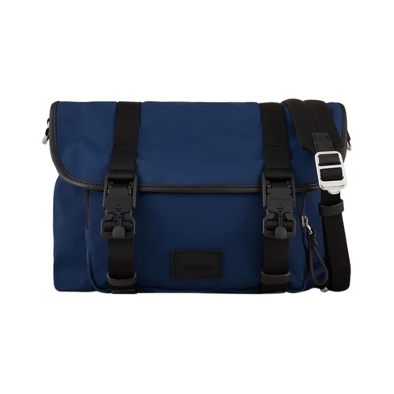 GIORGIO ARMANI Polyester Messenger Bag Shoulder Bag Crossbody Bag Men's Blue-0