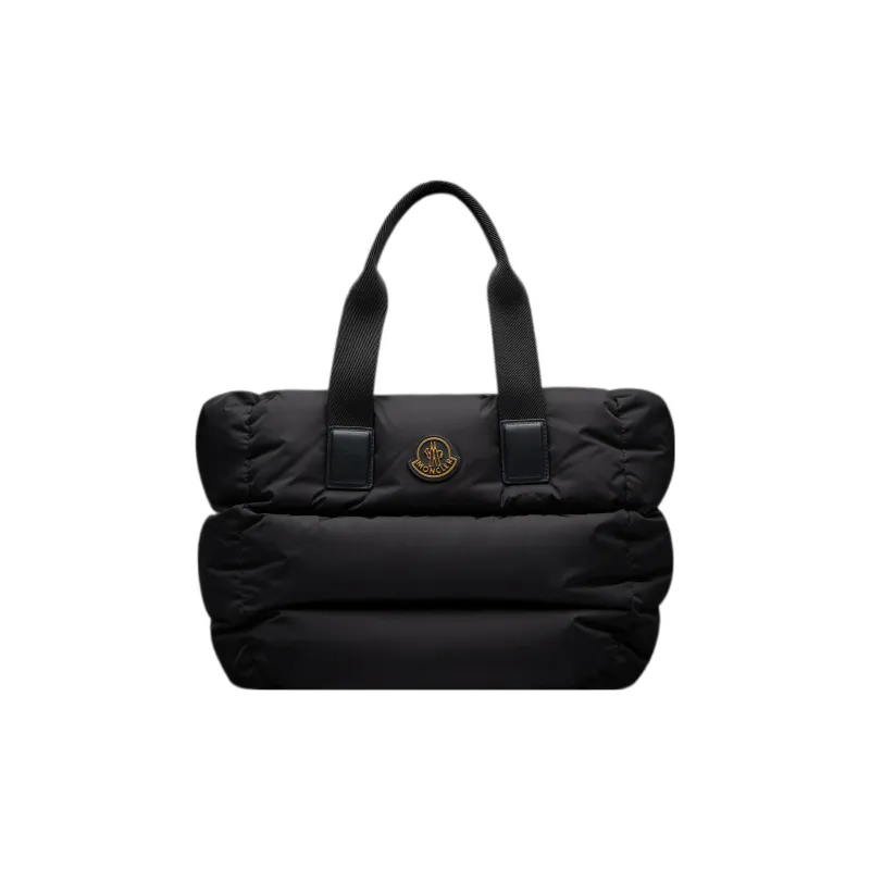 Moncler Leather One Shoulder Handbag Women's Black-0