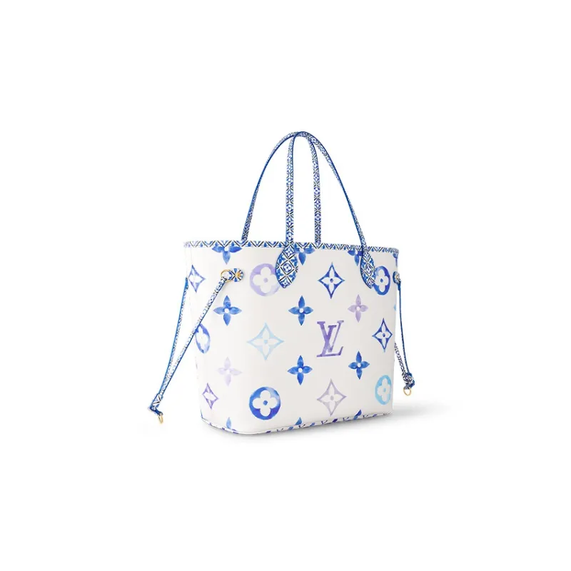 LOUIS VUITTON Neverfull Mm Monogram Blue-2