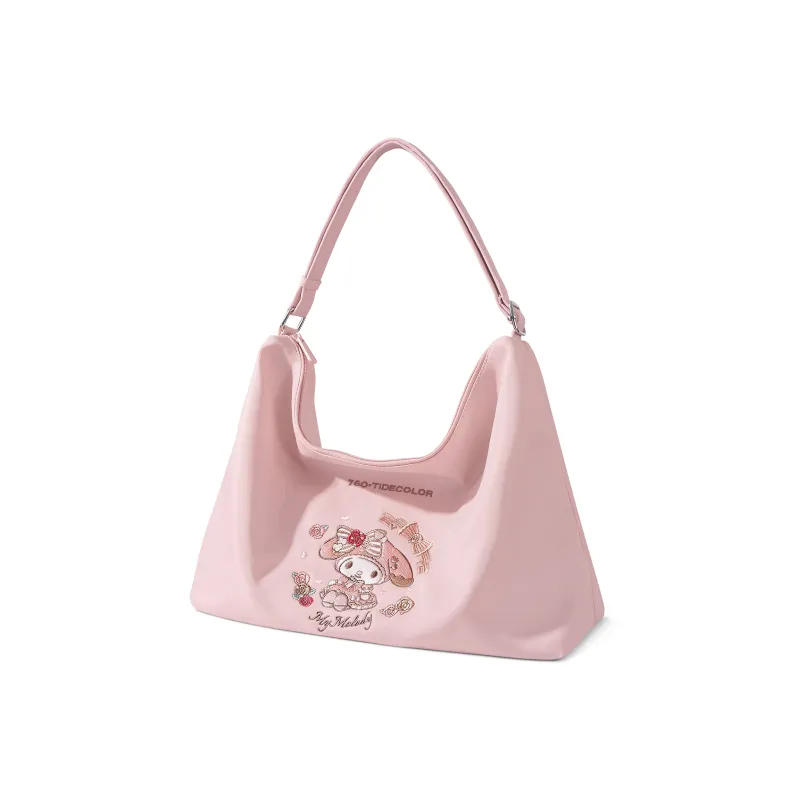 Zgo Sanrio My Melody Polyester Shoulder Bag Premium, Tote Bag, Shopping Bag, Crossbody Bag Large Size Women's Pink-1