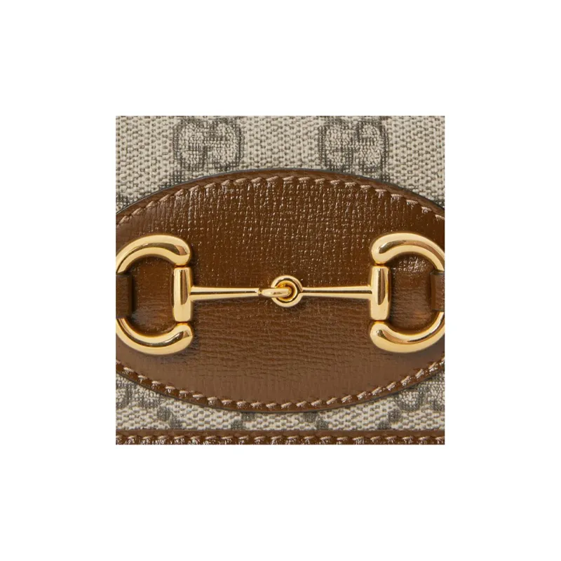 GUCCI Canvas With Leather Wallet Unisex Brown/Ebony-6
