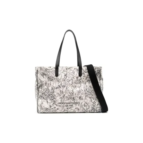 Golden Goose Cotton Shoulder Bag Crossbody Bag Handbag Women's White/Black